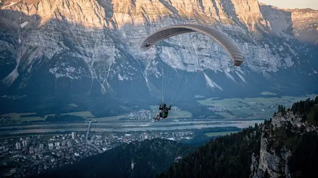 Tandem Paragliding from the Nordkette, Above Innsbruck